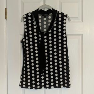 The Limited Dressy Tank Black & White Size L